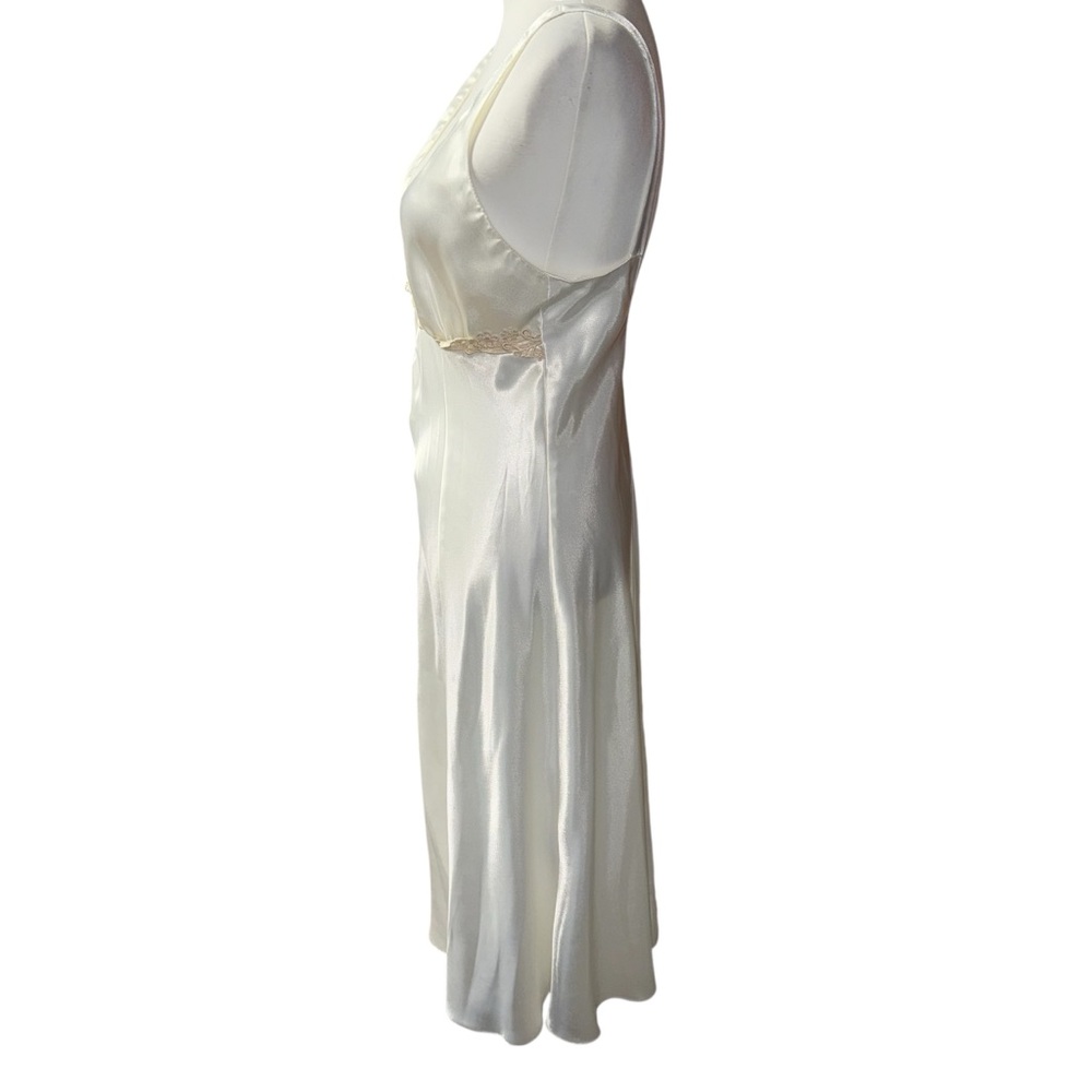 Vintage Dentelle robe and slip dress nightgown set 2 pc sheer lace bridal S/M - Picture 12 of 16